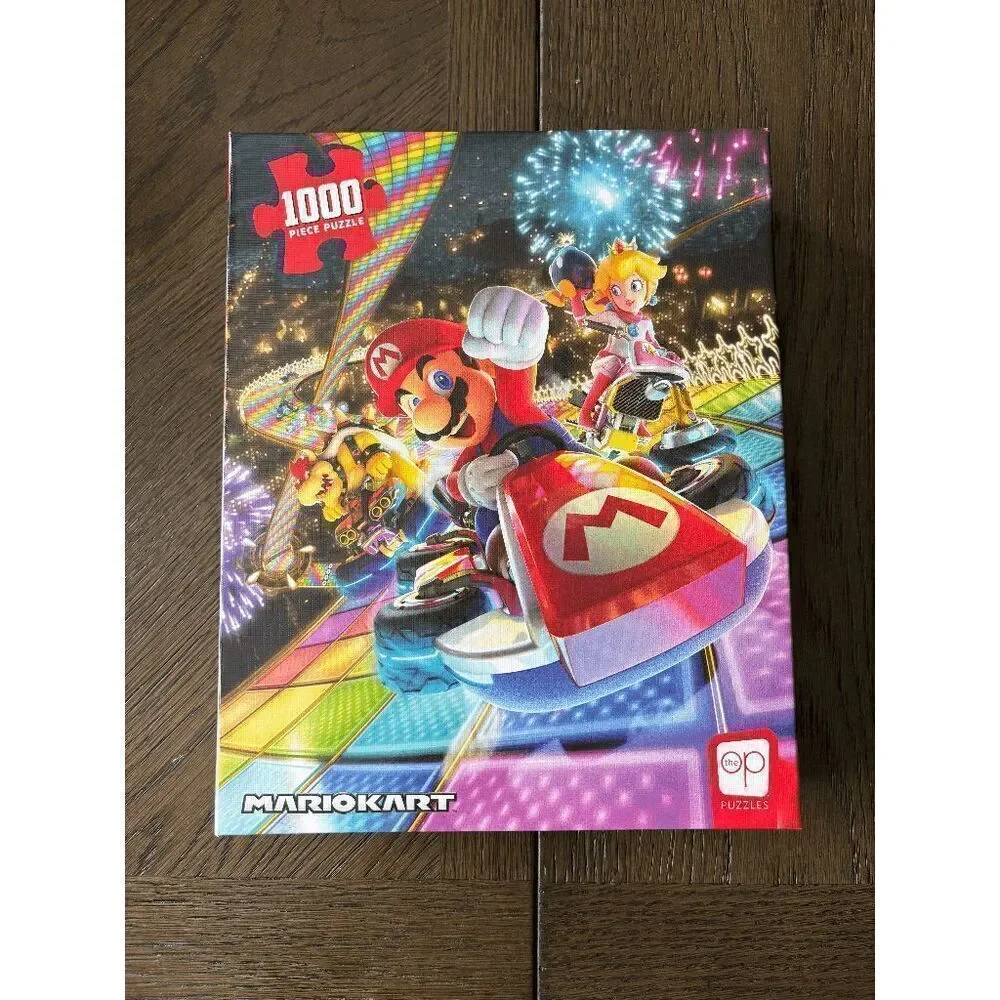 Mario Kart Rainbow Road 1000 Piece Puzzle Open Box Nintendo 19